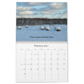Aangepaste afgedrukte kalenderscènes van Oswego Co Kalender (Feb 2027)