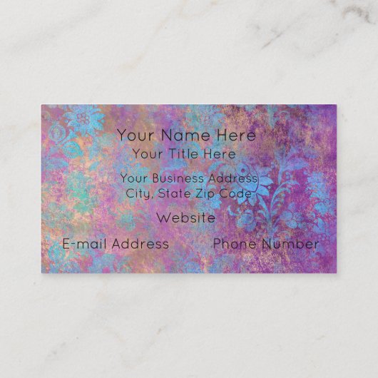 Aangepaste afgedrukte Visitekaartjes (Achterkant)