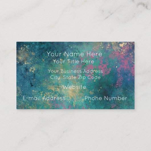 Aangepaste afgedrukte Visitekaartjes (Achterkant)