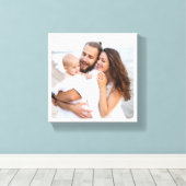 Aangepaste afgeronde hoek foto familie canvas afdruk (Insitu (Houten vloer))