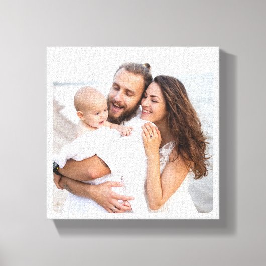 Aangepaste afgeronde hoek foto familie canvas afdruk (Voorkant)
