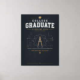 Aangepaste afgestudeerde ingenieur aan de universi canvas afdruk