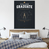 Aangepaste afgestudeerde ingenieur aan de universi canvas afdruk (Insitu (Slaapkamer))