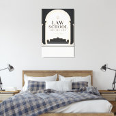 Aangepaste afgestudeerde rechtenstudent 2026 recht canvas afdruk (Insitu (Slaapkamer))