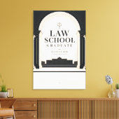 Aangepaste afgestudeerde rechtenstudent 2026 recht canvas afdruk (Insitu (Woonkamer))