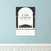 Aangepaste afgestudeerde rechtenstudent 2026 recht canvas afdruk (Insitu (Houten vloer))