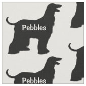 Aangepaste Afghaanse Hound Dog Silhouette stof (Close Up)