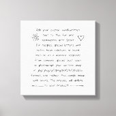 Aangepaste afhandeling canvas afdruk (Voorkant)