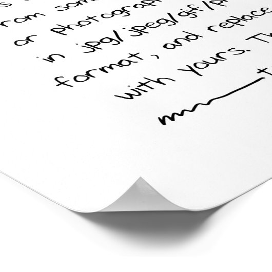 Aangepaste afhandeling poster (Hoek)