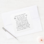 Aangepaste afhandeling vierkante sticker (Envelop)