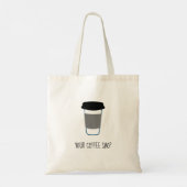 Aangepaste afkorting Je koffiewinkel samenvoegen Tote Bag (Achterkant)