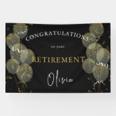 Aangepaste aflossing voor zwarte & goudfeesten spandoek (Horizontaal)