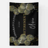 Aangepaste aflossing voor zwarte & goudfeesten spandoek (Verticaal)