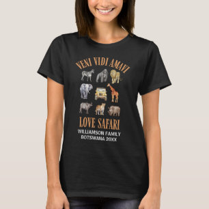 Aangepaste Afrika VENI VIDI AMAVI Family Safari T-shirt