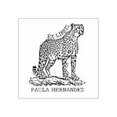 Aangepaste Afrikaanse Cheetah Ex Libris Bookplate Rubberstempel (Afrduk)