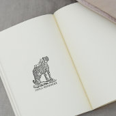 Aangepaste Afrikaanse Cheetah Ex Libris Bookplate Rubberstempel