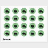 Aangepaste Afrikaanse Neushoorn Groene Stickers (Vel)