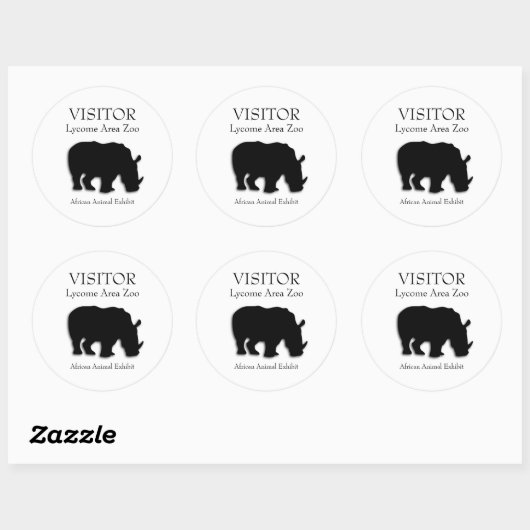Aangepaste Afrikaanse neushoorn Stickers (Vel)