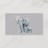 Aangepaste Afrikaanse olifant- en kinderwagen Visitekaartje (Achterkant)