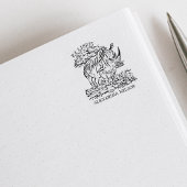 Aangepaste Afrikaanse Rhinoceros Ex Libris Bookpla Rubberstempel