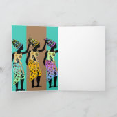 Aangepaste Afro-Afrikaanse Nubian Art Birthday Kaa Bedankkaart (Binnen)