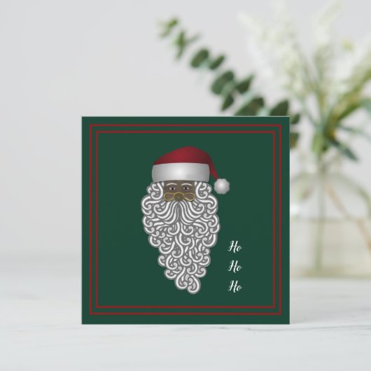 Aangepaste Afro-Amerikaans Zwart Kerstmis Feestdagenkaart (Staand voorkant)