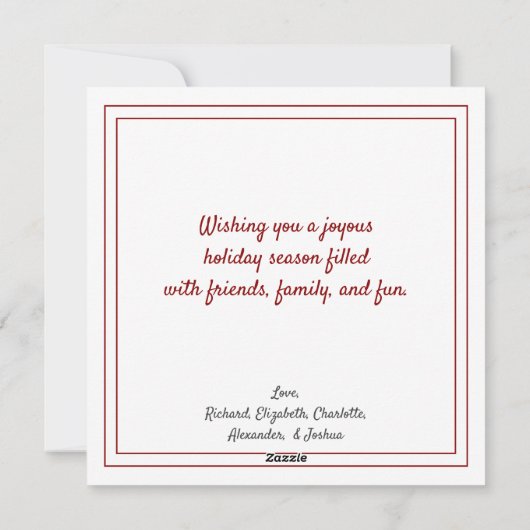 Aangepaste Afro-Amerikaans Zwart Kerstmis Feestdagenkaart (Achterkant)