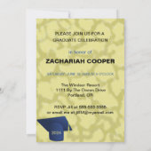 Aangepaste Afro-Amerikaanse Man Foto Afstuderen Kaart (Achterkant)