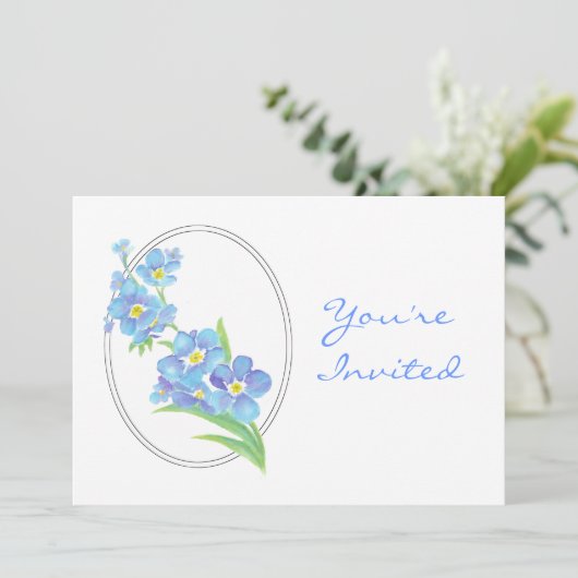 Aangepaste Afscheidsfeest Uitnodigen Vergeet mij n Kaart (Staand voorkant)