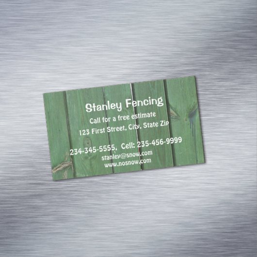 Aangepaste afsluitingen magnetisch visitekaartje (Voorbeeld)