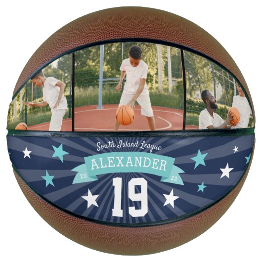 Aangepaste afspeelfoto en nummertoetsen basketbal (Voorkant)