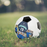 Aangepaste afspeelfoto en nummertoetsen voetbal<br><div class="desc">Creëer een geweldige aangepast cadeau voor je favoriete voetbalspeler met dit gepersonaliseerde voetbal met drie foto's en de naam,  het nummer,  het team of de liga van je speler en het jaar. Een geweldig cadeau voor verjaardagen,  Kerstmis,  of het einde van het seizoen!</div>