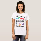 Aangepaste afspeelinstellingen Netball Coaches Rul T-shirt (Voorkant volledig)