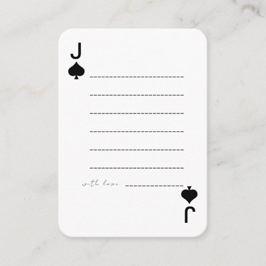 Aangepaste afspeelkaarten voor fotoliefdesscript informatiekaartje (Voorkant)
