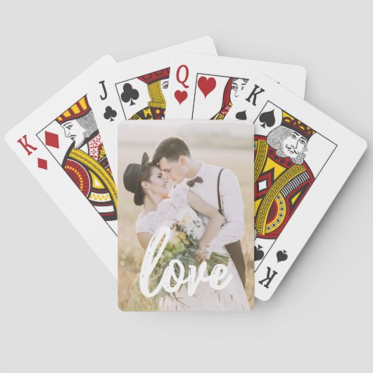 Aangepaste afspeelkaarten voor fotoliefdesscript pokerkaarten (Achterkant)