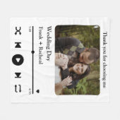 Aangepaste afspeellijst voor fotomuziek voor paren fleece deken (Voorkant (Horizontaal))