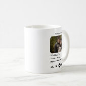 Aangepaste afspeellijst voor fotomuziek voor paren koffiemok (Voorkant rechts)