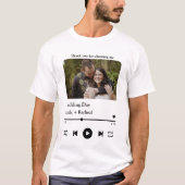 Aangepaste afspeellijst voor fotomuziek voor paren t-shirt (Voorkant)