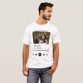Aangepaste afspeellijst voor fotomuziek voor paren t-shirt (Voorkant volledig)