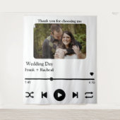 Aangepaste afspeellijst voor fotomuziek voor paren wandkleed (Voorkant)