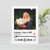 Aangepaste afspeellijst voor foto's op Afstuderen Feestdagenkaart (Staand voorkant)