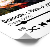Aangepaste afspeellijst voor foto's op Afstuderen Poster (Hoek)