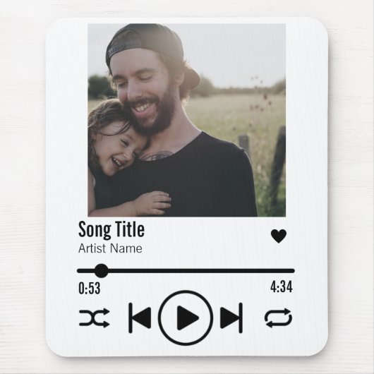 Aangepaste afspeellijst voor foto's op Vaderdag Muismat (Voorkant)