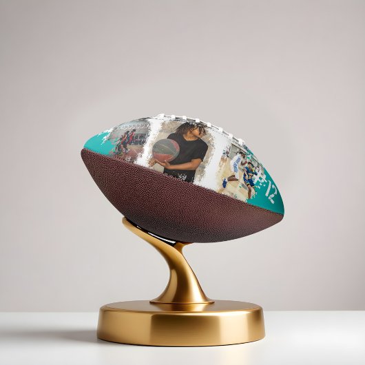 Aangepaste afspeelnaam en nummer 3 Fotocollage American Football