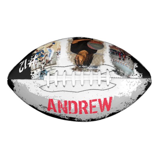 Aangepaste afspeelnaam en nummer 3 Fotocollage American Football (Voorkant)
