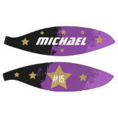 Aangepaste afspeelnaam en nummer Gold Stars Basketbal (Panelen)