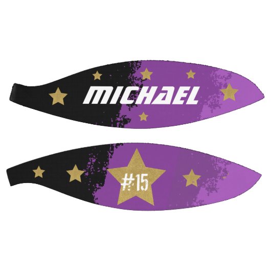 Aangepaste afspeelnaam en nummer Gold Stars Basketbal (Panelen)