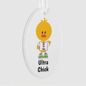 Aangepaste afstand gepersonaliseerde Ultra Chick M Ornament (voorkant)