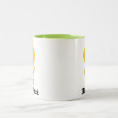 Aangepaste afstand Ultra Chick Marathon Runner Tweekleurige Koffiemok (Center)