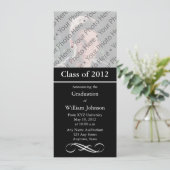 Aangepaste afstudeeraankondiging aankondiging (Staand voorkant)